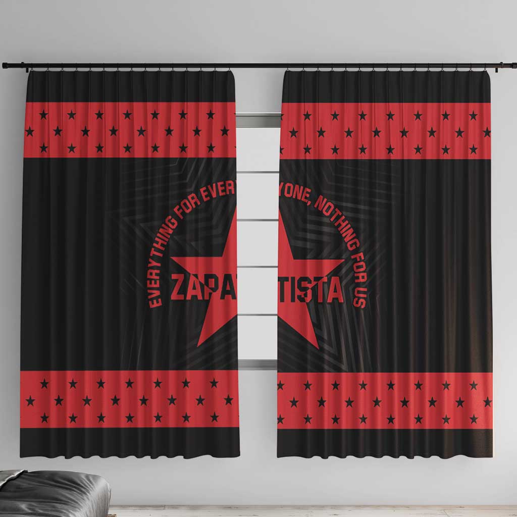 Zapatista Territories Window Curtain EZLN Everything For Everyone Nothing For Us - Wonder Print Shop