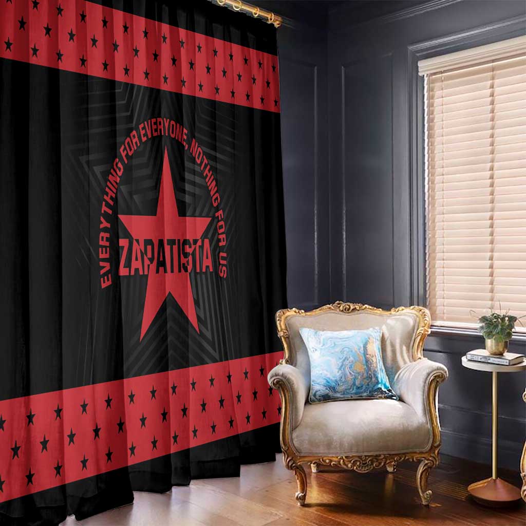 Zapatista Territories Window Curtain EZLN Everything For Everyone Nothing For Us - Wonder Print Shop