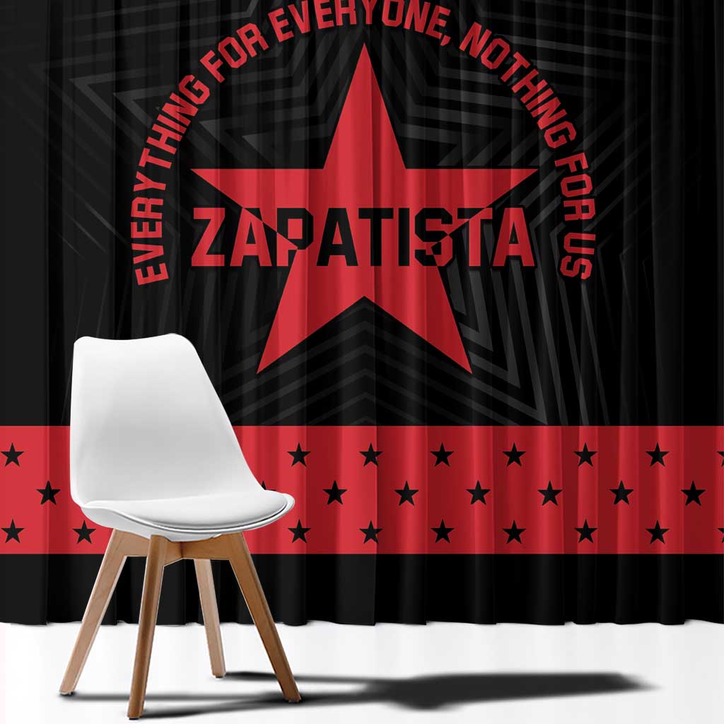 Zapatista Territories Window Curtain EZLN Everything For Everyone Nothing For Us - Wonder Print Shop