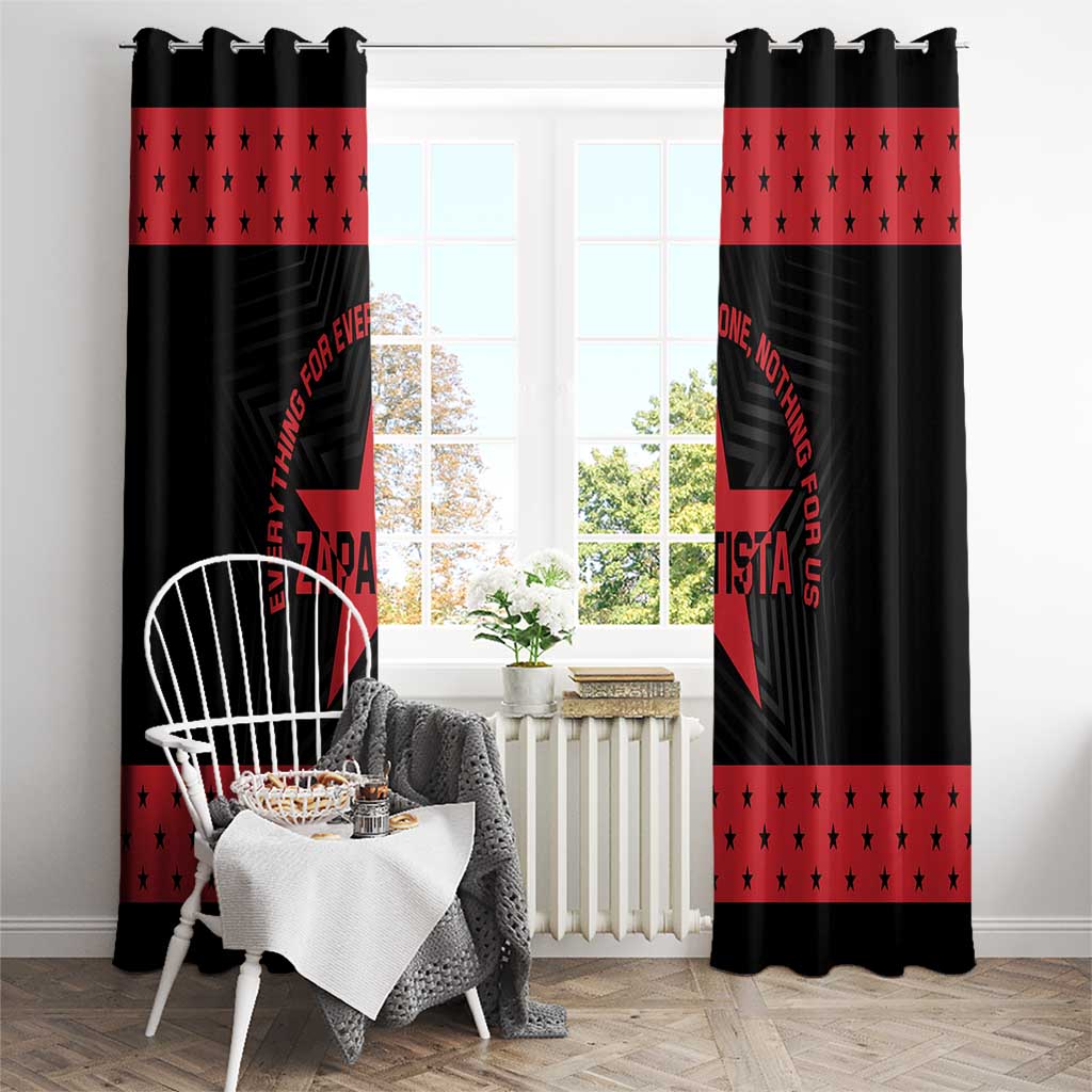 Zapatista Territories Window Curtain EZLN Everything For Everyone Nothing For Us - Wonder Print Shop