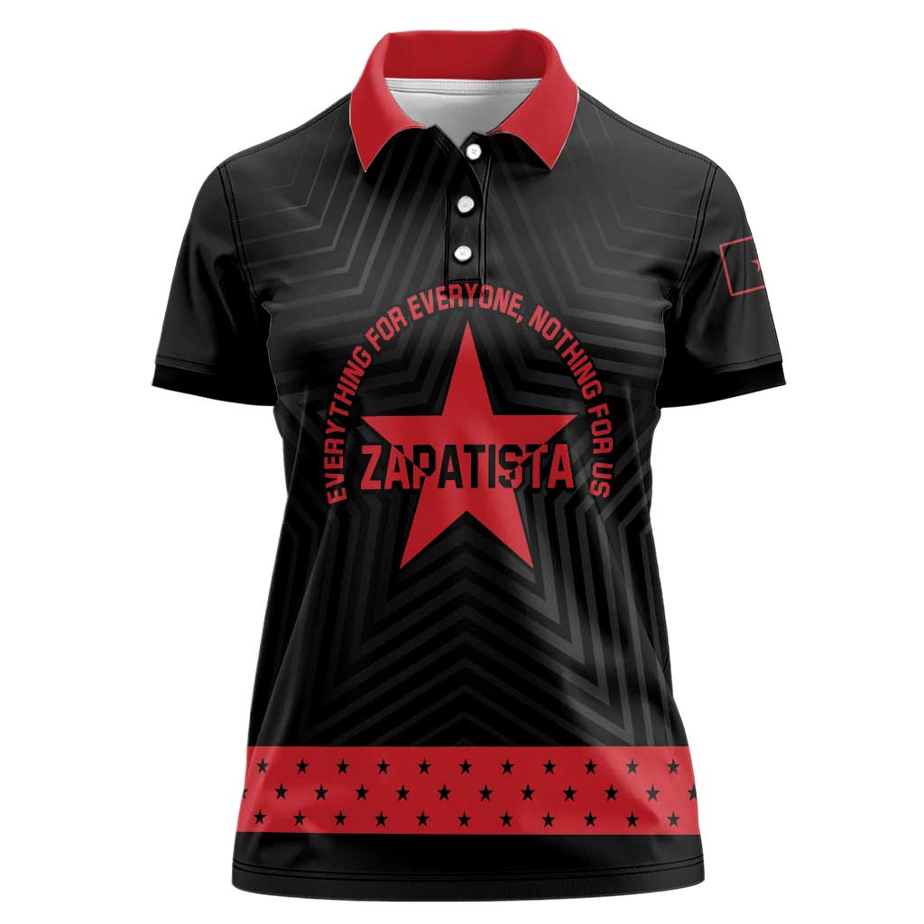 Personalized Zapatista Territories Women Polo Shirt EZLN Everything For Everyone Nothing For Us - Wonder Print Shop