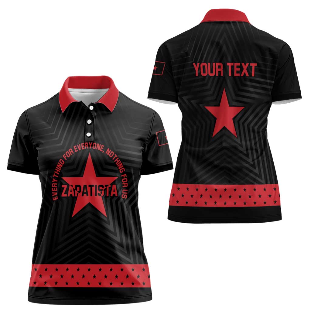 Personalized Zapatista Territories Women Polo Shirt EZLN Everything For Everyone Nothing For Us - Wonder Print Shop