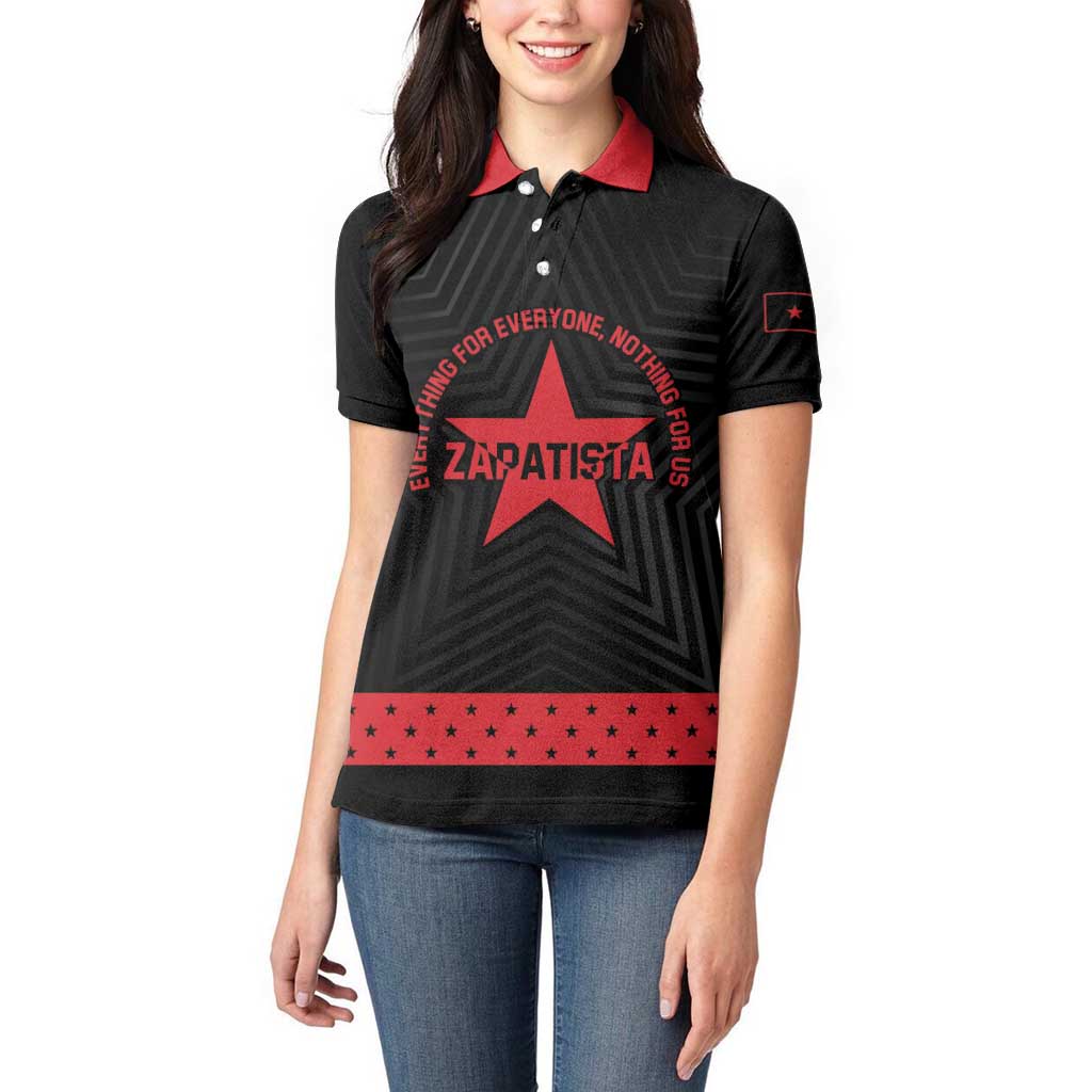 Personalized Zapatista Territories Women Polo Shirt EZLN Everything For Everyone Nothing For Us - Wonder Print Shop