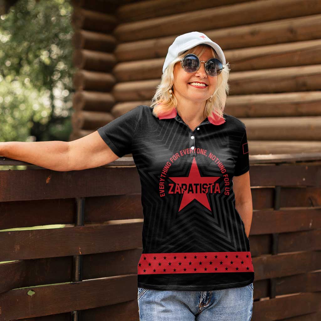 Personalized Zapatista Territories Women Polo Shirt EZLN Everything For Everyone Nothing For Us - Wonder Print Shop