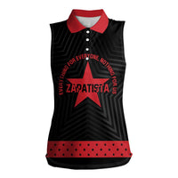 Personalized Zapatista Territories Women Sleeveless Polo Shirt EZLN Everything For Everyone Nothing For Us - Wonder Print Shop