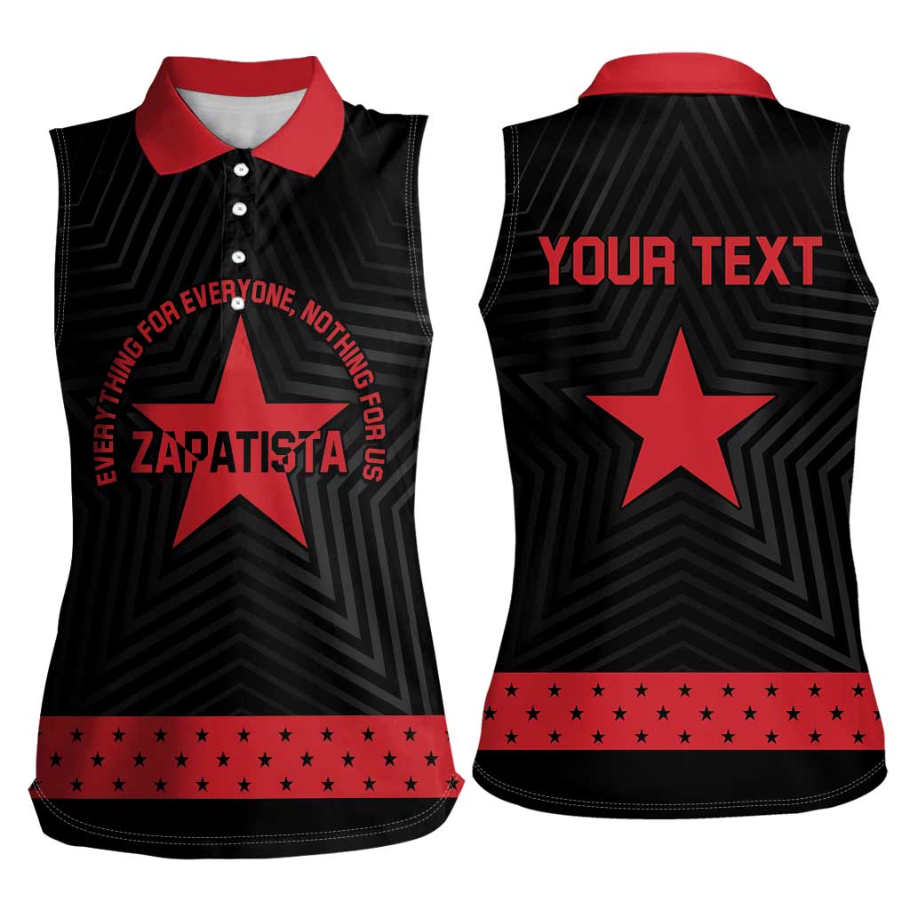Personalized Zapatista Territories Women Sleeveless Polo Shirt EZLN Everything For Everyone Nothing For Us - Wonder Print Shop