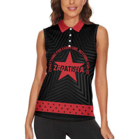 Personalized Zapatista Territories Women Sleeveless Polo Shirt EZLN Everything For Everyone Nothing For Us - Wonder Print Shop