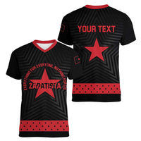 Personalized Zapatista Territories Women V-Neck T-Shirt EZLN Everything For Everyone Nothing For Us - Wonder Print Shop
