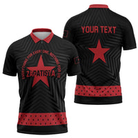 Personalized Zapatista Territories Zipper Polo Shirt EZLN Everything For Everyone Nothing For Us - Wonder Print Shop
