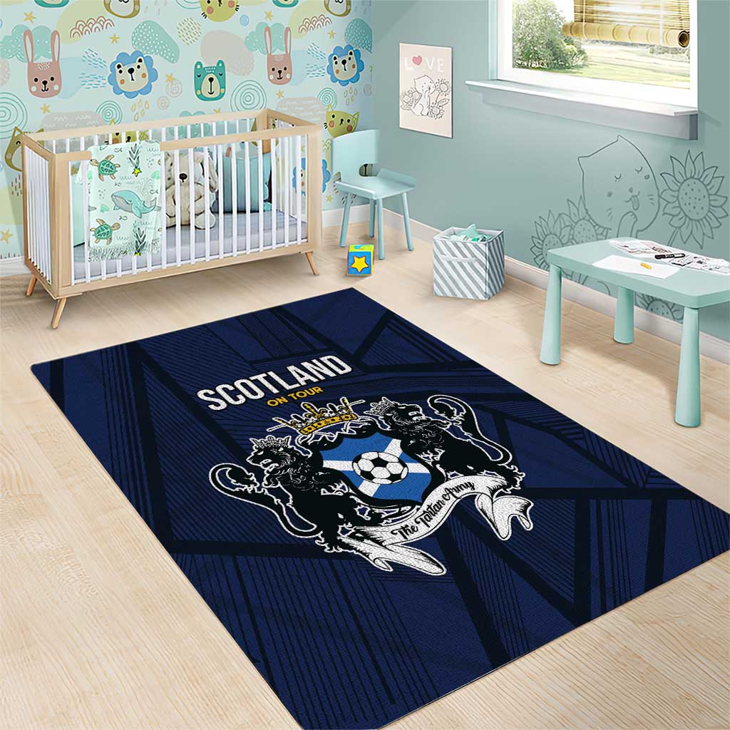 Football Scotland On Tour 2026 Area Rug Tartan Scottish Army Be Coming - Wonder Print Shop