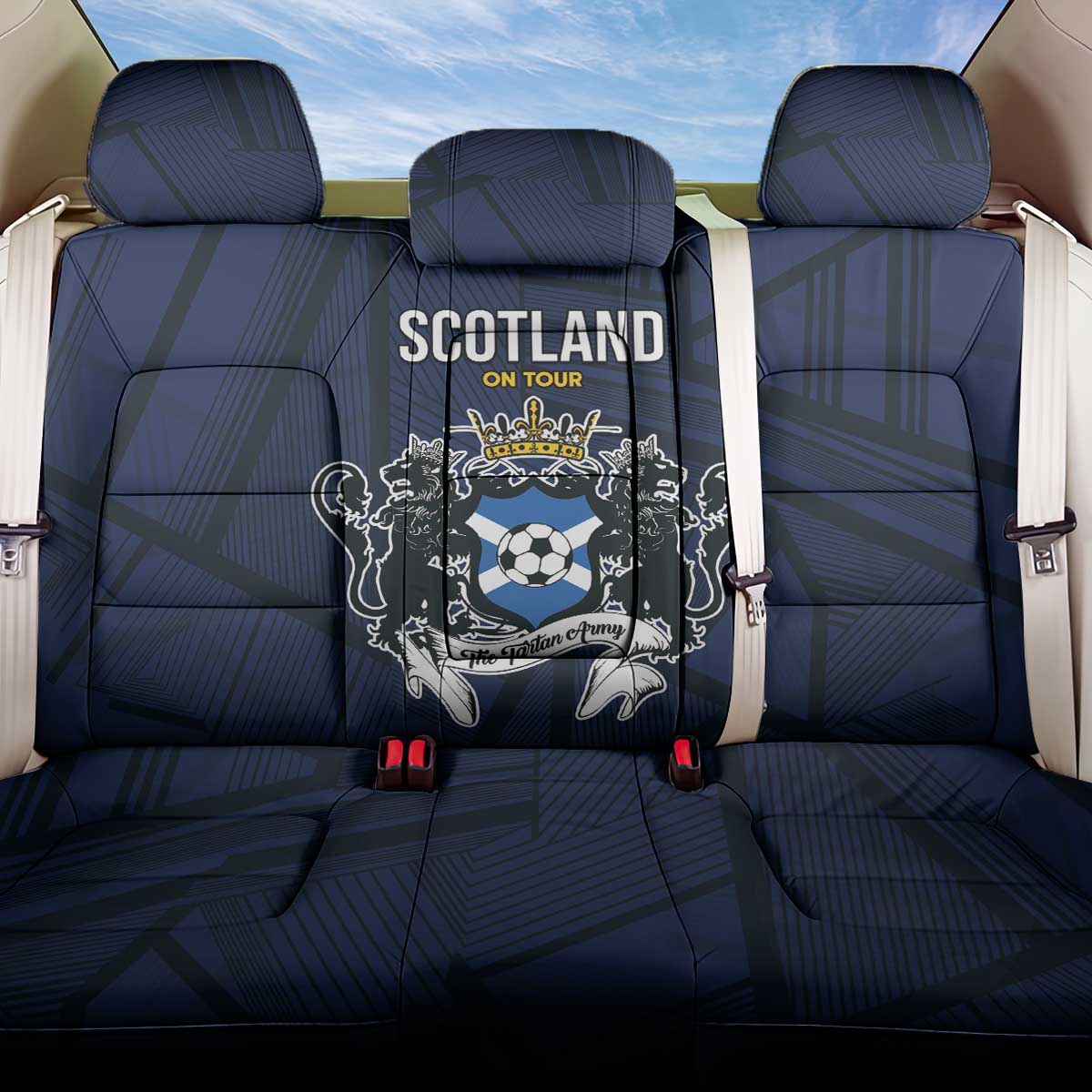 Football Scotland On Tour 2026 Back Car Seat Cover Tartan Scottish Army Be Coming - Wonder Print Shop