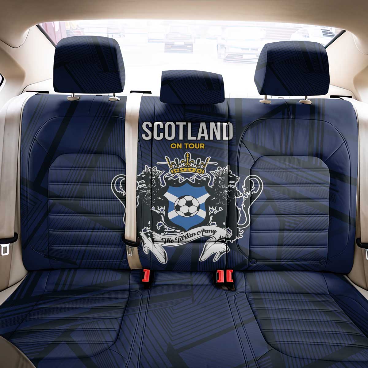 Football Scotland On Tour 2026 Back Car Seat Cover Tartan Scottish Army Be Coming - Wonder Print Shop
