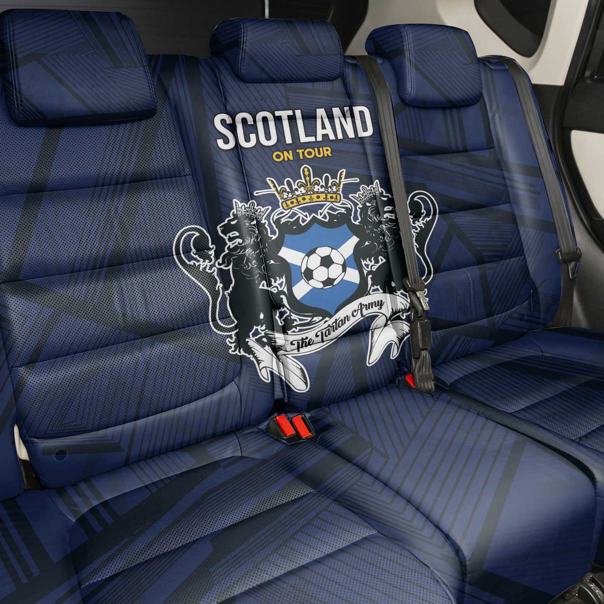 Football Scotland On Tour 2026 Back Car Seat Cover Tartan Scottish Army Be Coming - Wonder Print Shop