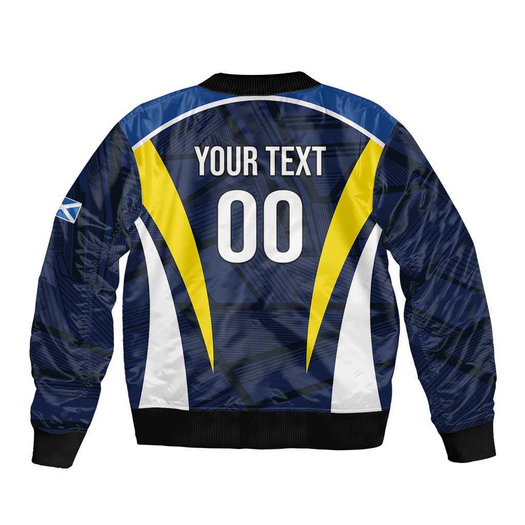 Custom Football Scotland On Tour 2026 Bomber Jacket Tartan Scottish Army Be Coming - Wonder Print Shop