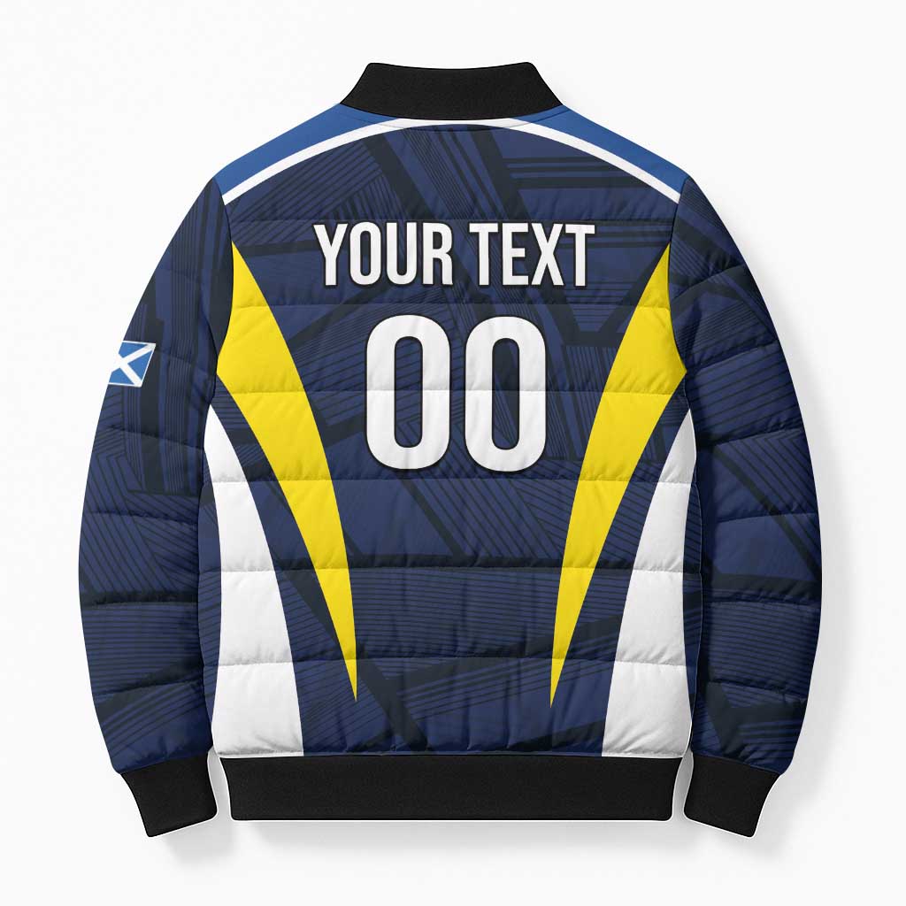 Custom Football Scotland On Tour 2026 Bomber Puffer Jacket Tartan Scottish Army Be Coming - Wonder Print Shop