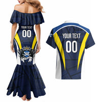 Custom Football Scotland On Tour 2026 Couples Matching Mermaid Dress and Hawaiian Shirt Tartan Scottish Army Be Coming - Wonder Print Shop