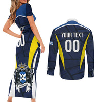 Custom Football Scotland On Tour 2026 Couples Matching Short Sleeve Bodycon Dress and Long Sleeve Button Shirt Tartan Scottish Army Be Coming - Wonder Print Shop