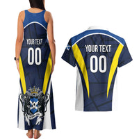 Custom Football Scotland On Tour 2026 Couples Matching Tank Maxi Dress and Hawaiian Shirt Tartan Scottish Army Be Coming - Wonder Print Shop
