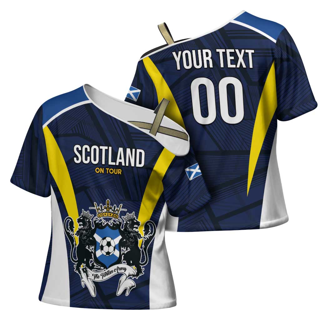 Custom Football Scotland On Tour 2026 Cross Shoulder Shirt Tartan Scottish Army Be Coming - Wonder Print Shop