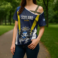 Custom Football Scotland On Tour 2026 Cross Shoulder Shirt Tartan Scottish Army Be Coming - Wonder Print Shop