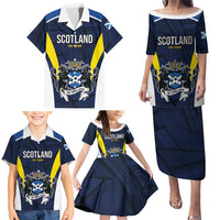 Custom Football Scotland On Tour 2026 Family Matching Puletasi and Hawaiian Shirt Tartan Scottish Army Be Coming - Wonder Print Shop