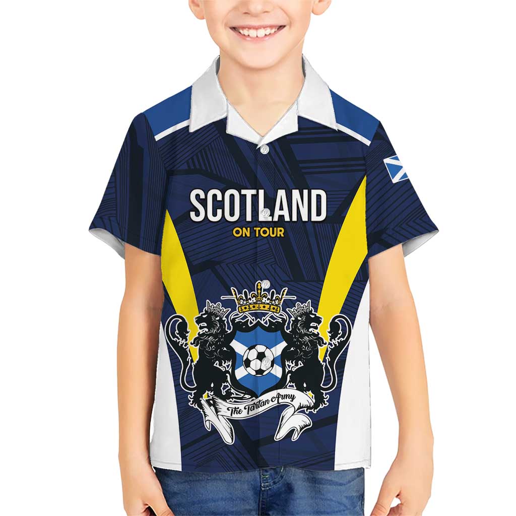 Custom Football Scotland On Tour 2026 Family Matching Puletasi and Hawaiian Shirt Tartan Scottish Army Be Coming - Wonder Print Shop