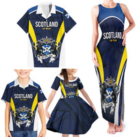 Custom Football Scotland On Tour 2026 Family Matching Tank Maxi Dress and Hawaiian Shirt Tartan Scottish Army Be Coming - Wonder Print Shop