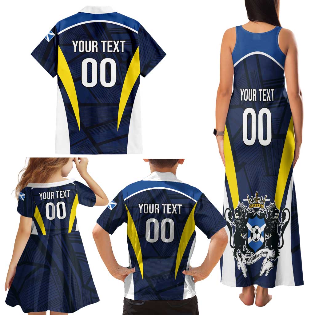 Custom Football Scotland On Tour 2026 Family Matching Tank Maxi Dress and Hawaiian Shirt Tartan Scottish Army Be Coming - Wonder Print Shop