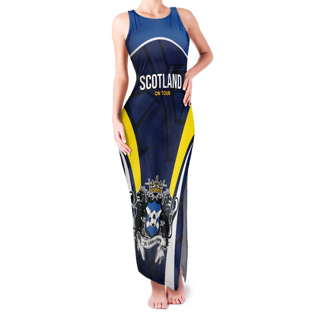 Custom Football Scotland On Tour 2026 Family Matching Tank Maxi Dress and Hawaiian Shirt Tartan Scottish Army Be Coming - Wonder Print Shop
