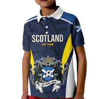 Custom Football Scotland On Tour 2026 Kid Polo Shirt Tartan Scottish Army Be Coming - Wonder Print Shop
