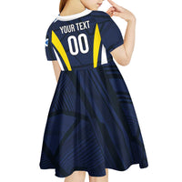 Custom Football Scotland On Tour 2026 Kid Short Sleeve Dress Tartan Scottish Army Be Coming - Wonder Print Shop