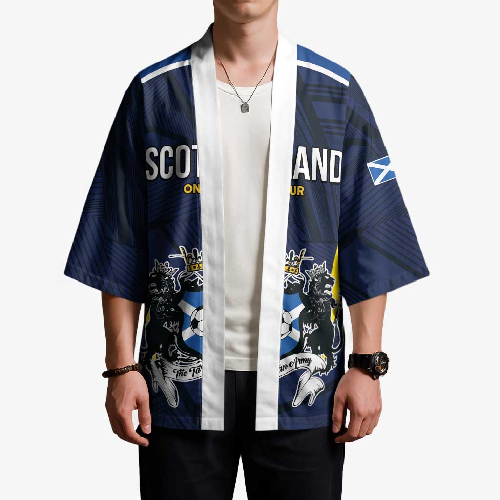 Custom Football Scotland On Tour 2026 Kimono Tartan Scottish Army Be Coming - Wonder Print Shop