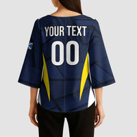 Custom Football Scotland On Tour 2026 Kimono Sleeve Blouse Tartan Scottish Army Be Coming - Wonder Print Shop