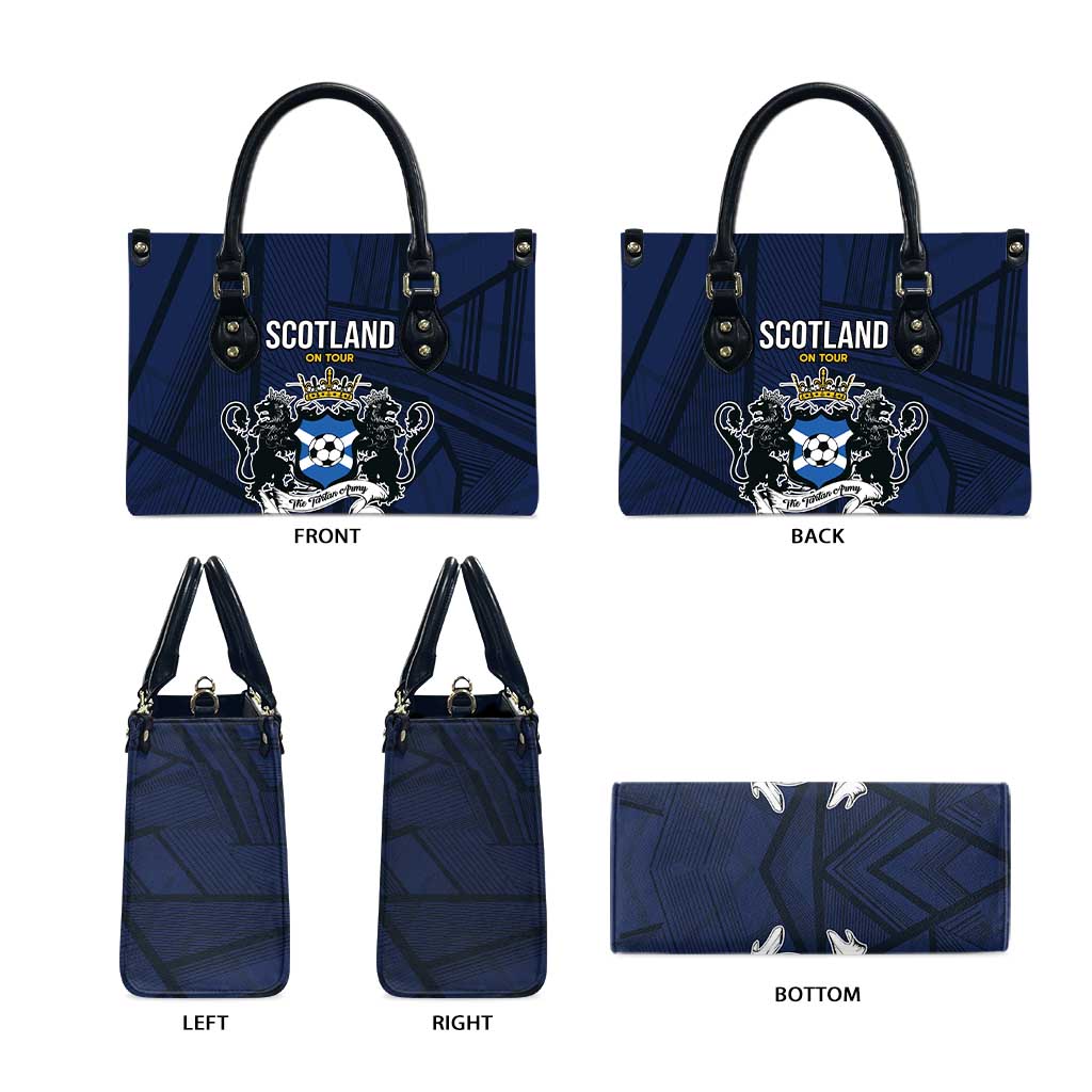 Football Scotland On Tour 2026 Leather Bag Tartan Scottish Army Be Coming - Wonder Print Shop