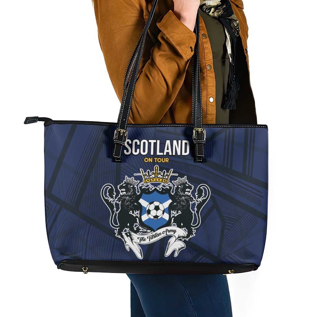 Football Scotland On Tour 2026 Leather Tote Bag Tartan Scottish Army Be Coming - Wonder Print Shop