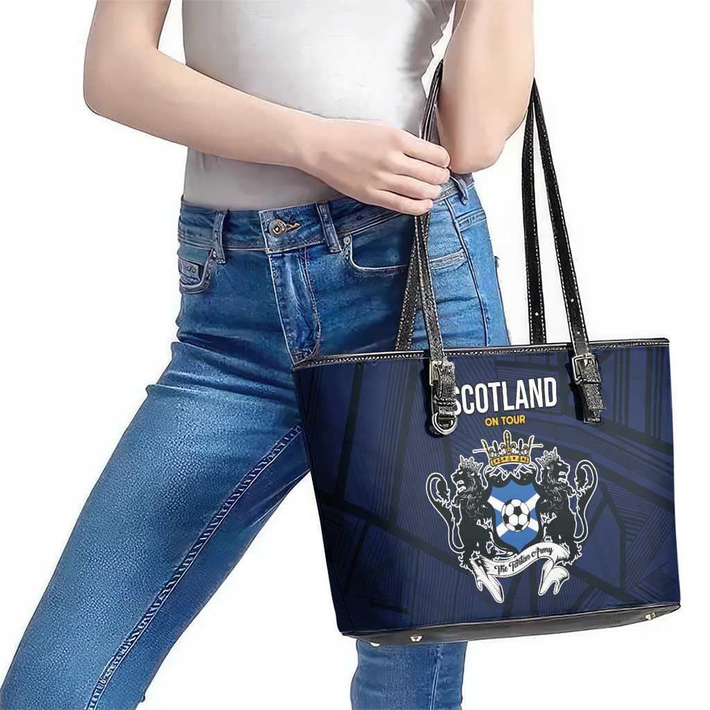Football Scotland On Tour 2026 Leather Tote Bag Tartan Scottish Army Be Coming - Wonder Print Shop