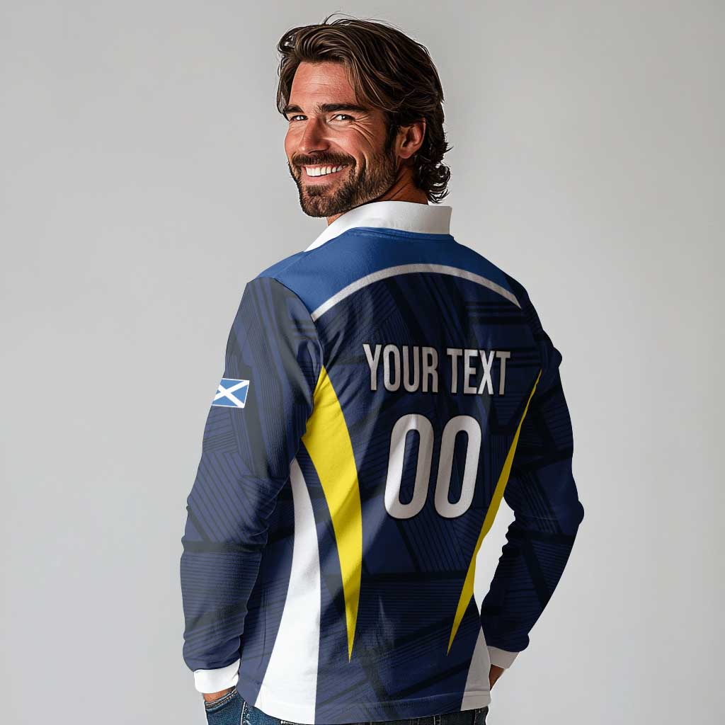 Custom Football Scotland On Tour 2026 Long Sleeve Polo Shirt Tartan Scottish Army Be Coming - Wonder Print Shop