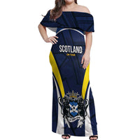 Custom Football Scotland On Tour 2026 Off Shoulder Maxi Dress Tartan Scottish Army Be Coming - Wonder Print Shop