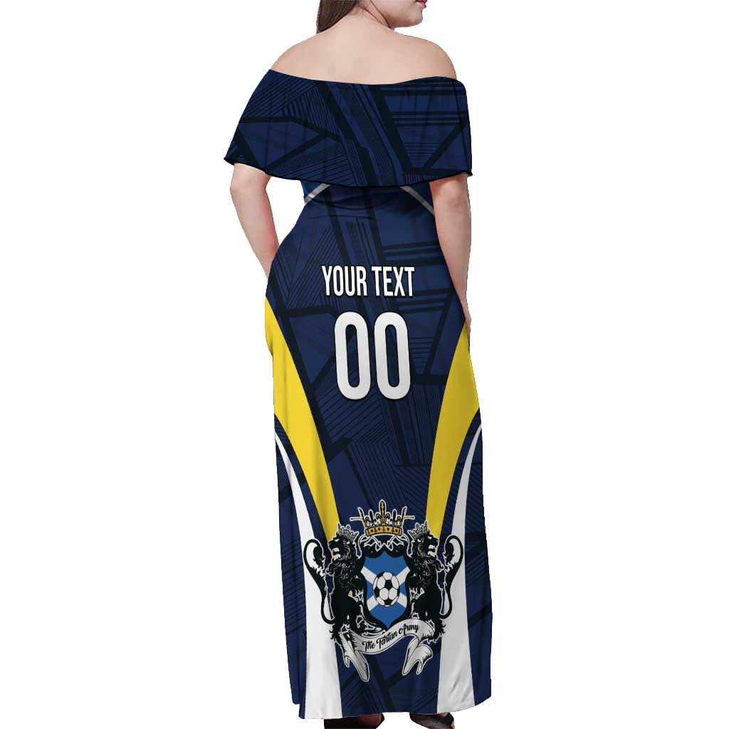 Custom Football Scotland On Tour 2026 Off Shoulder Maxi Dress Tartan Scottish Army Be Coming - Wonder Print Shop