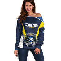 Custom Football Scotland On Tour 2026 Off Shoulder Sweater Tartan Scottish Army Be Coming - Wonder Print Shop
