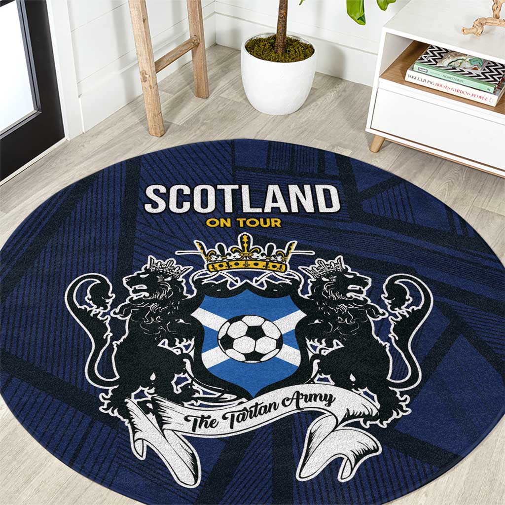 Football Scotland On Tour 2026 Round Carpet Tartan Scottish Army Be Coming - Wonder Print Shop