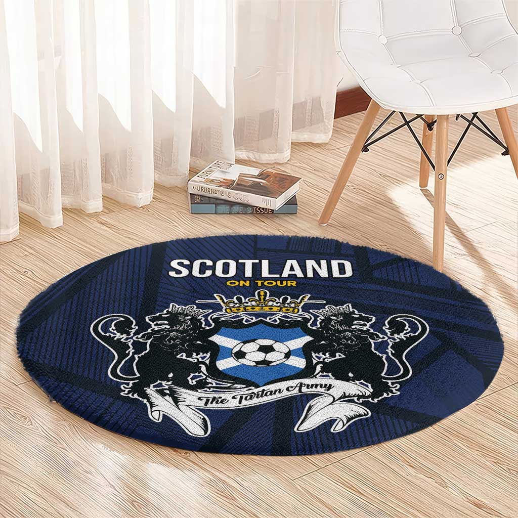 Football Scotland On Tour 2026 Round Carpet Tartan Scottish Army Be Coming - Wonder Print Shop