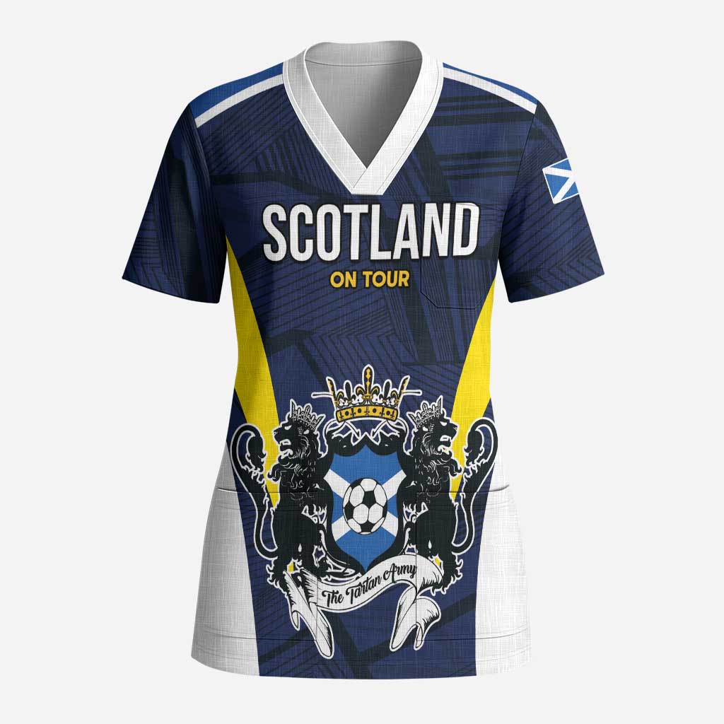 Custom Football Scotland On Tour 2026 Scrub Top Tartan Scottish Army Be Coming - Wonder Print Shop