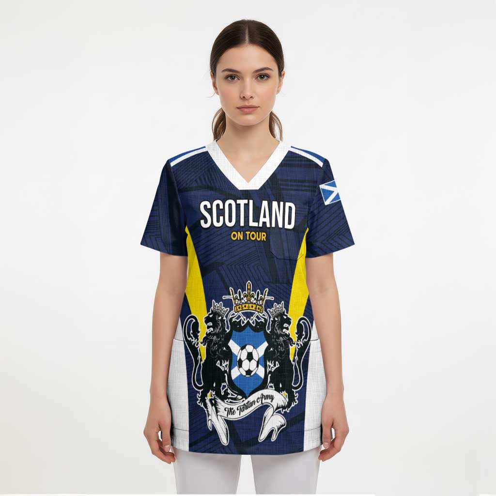 Custom Football Scotland On Tour 2026 Scrub Top Tartan Scottish Army Be Coming - Wonder Print Shop
