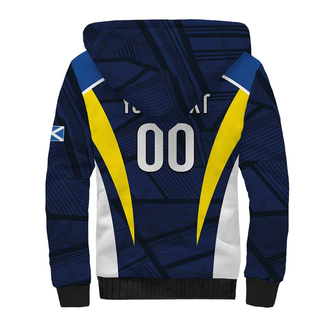 Custom Football Scotland On Tour 2026 Sherpa Hoodie Tartan Scottish Army Be Coming - Wonder Print Shop