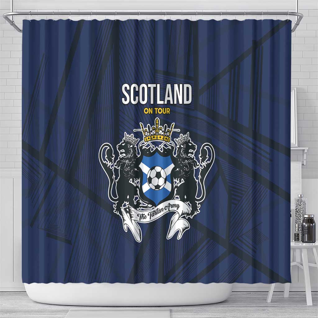 Football Scotland On Tour 2026 Shower Curtain Tartan Scottish Army Be Coming - Wonder Print Shop