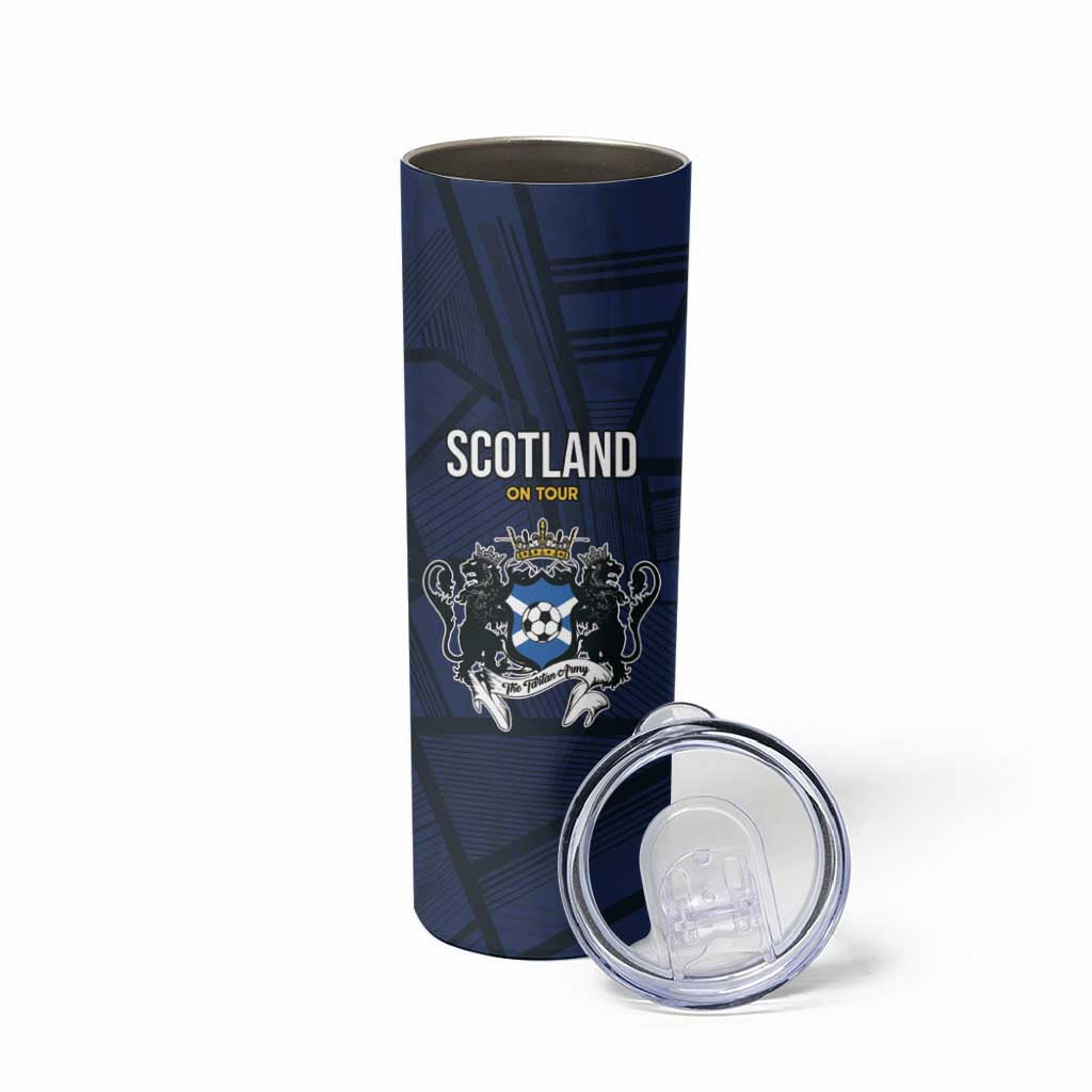 Custom Football Scotland On Tour 2026 Skinny Tumbler Tartan Scottish Army Be Coming - Wonder Print Shop