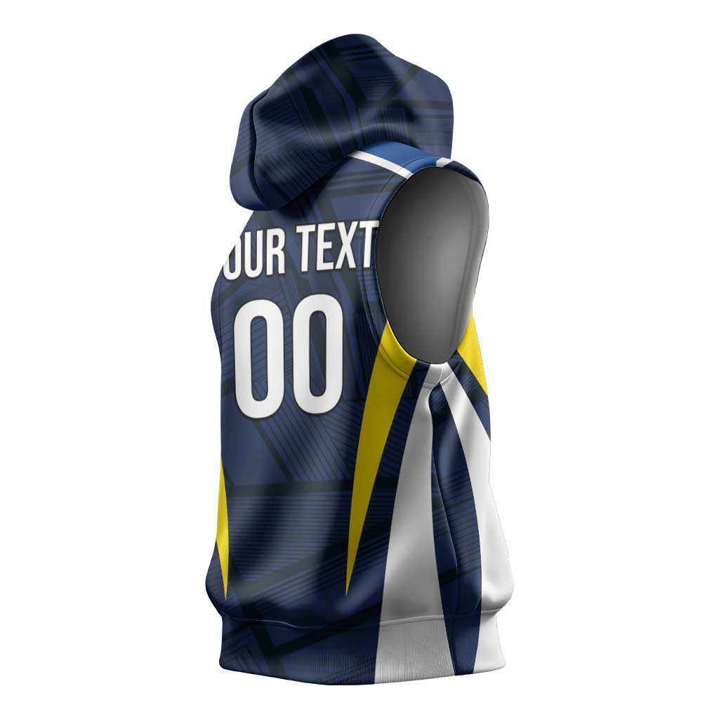 Custom Football Scotland On Tour 2026 Sleeveless Hoodie Tartan Scottish Army Be Coming - Wonder Print Shop