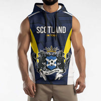 Custom Football Scotland On Tour 2026 Sleeveless Hoodie Tartan Scottish Army Be Coming - Wonder Print Shop