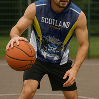 Custom Football Scotland On Tour 2026 Sleeveless Hoodie Tartan Scottish Army Be Coming - Wonder Print Shop